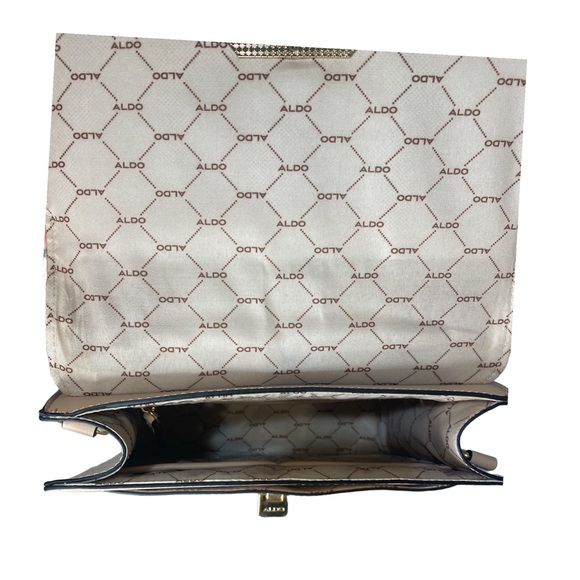 ALDO Beige and Pink Handbag satchel with Shoulder Strap - Picture 4 of 5